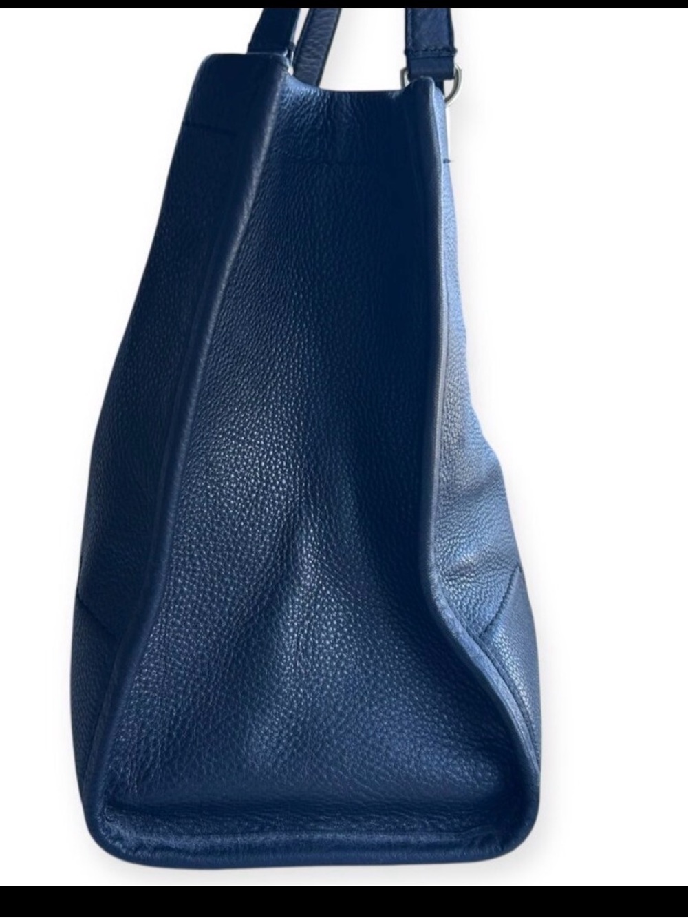 Tory Burch Black Leather Tote with Gold Logo Accent - Picture 5 of 7